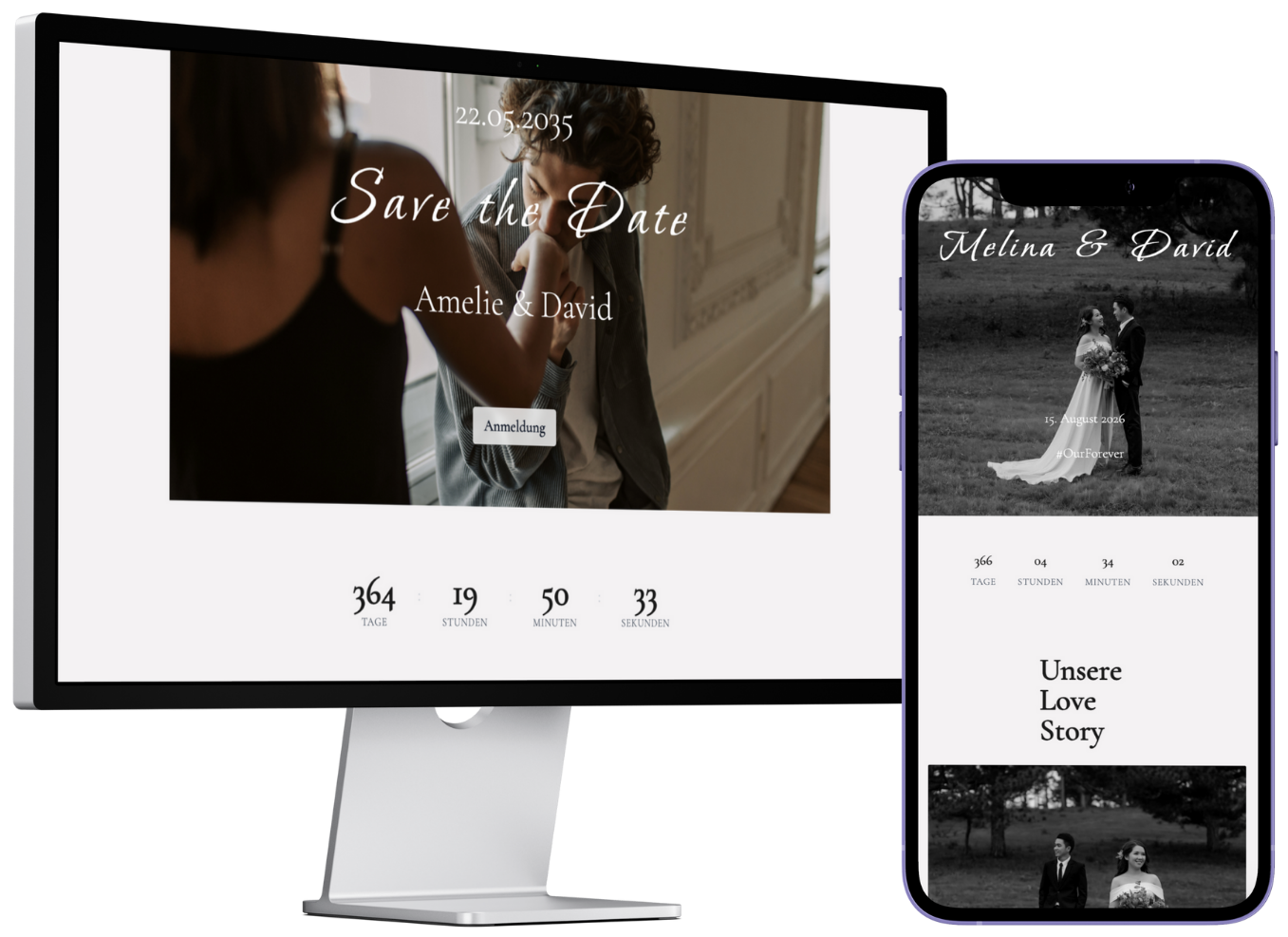 Hochzeitswebsite Beispiel